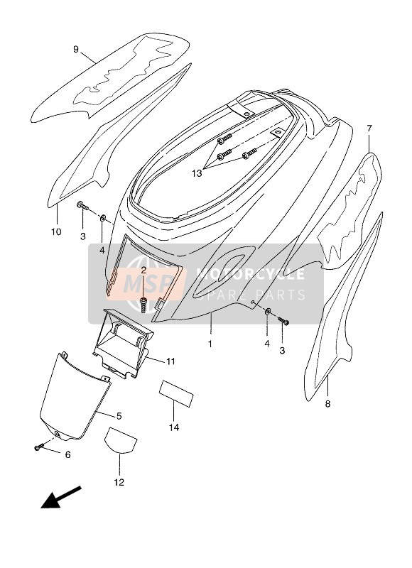 5WWF172A0000, Pannello 1, Yamaha, 1